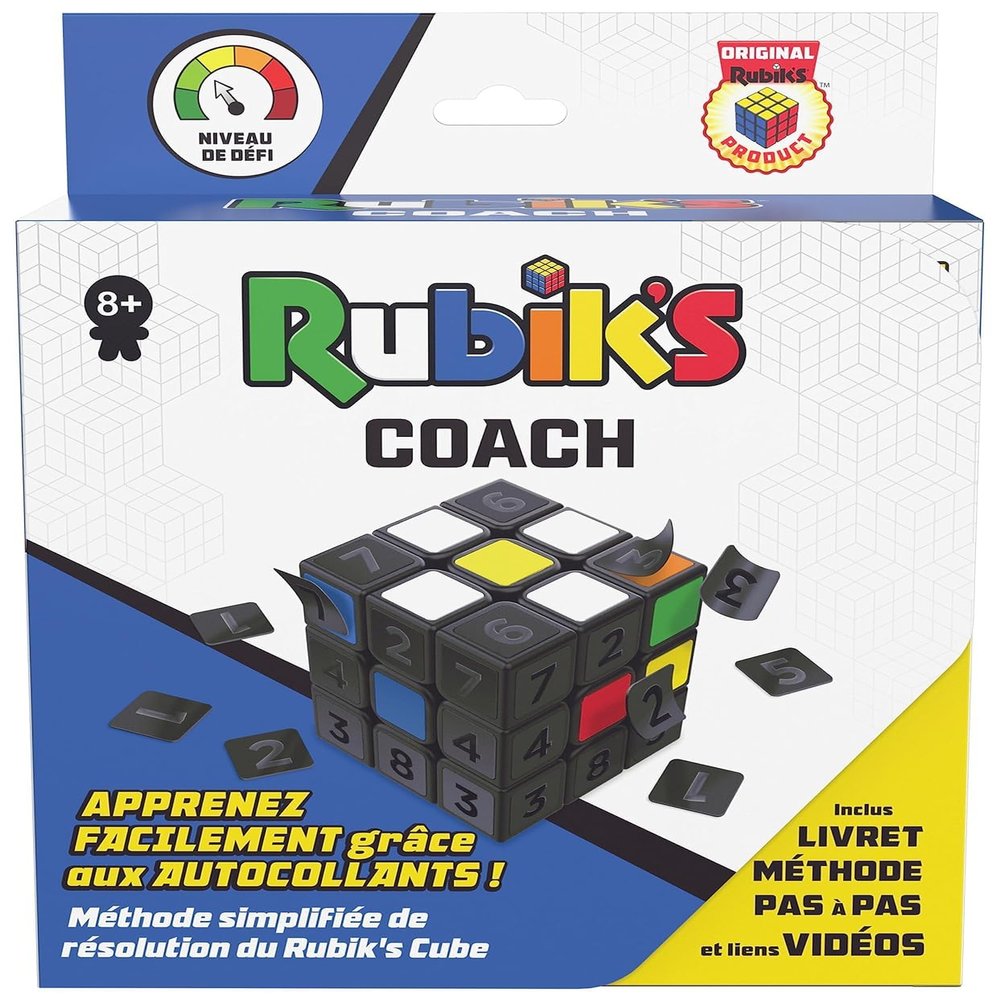 RUBIK'S Cube Coach 3X3 - Magic Cube - Educational Puzzle Game for Adults and Children - Colour Matching - Problem Solving - Children's Toy 8 Years and Above