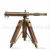 Antique Nautical Solid Brass Marine Telescope Vintage Wooden Tripod Maritime Gift by Blackperlcrafts view 2