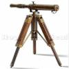 Antique Nautical Solid Brass Marine Telescope Vintage Wooden Tripod Maritime Gift by Blackperlcrafts view 3