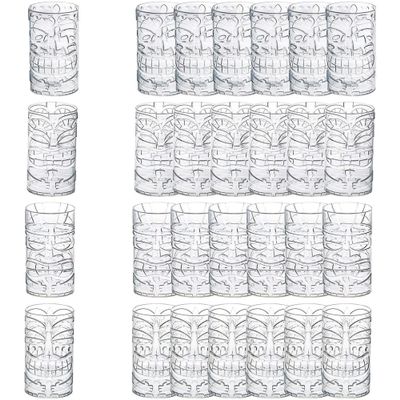 Fun Express Bulk Clear Tiki Totem Plastic Cups, 24 Piece