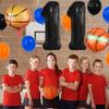 13pcs Basketball Balloons Set 13 Digit Balloons Latex Balloon Confetti Balloon Star Basketball Foil Mylar Balloon Digital Balloon Set for 13th Birthday Party Decoration Anniversary Event, Black 13th view 3