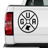 Guanajuato Mexico Stickers para Trocas Calcomanias para Autos Mexican Stickers for Trucks and Cars State Abbreviation (10" x 10", Black) view 1