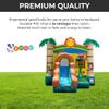 Crossover Inflatable Bounce House with Slide for Kids, 26.5 x 12 x 14.5 Foot Tropical Jungle Smiley Face Combo Bouncer Waterslide Jumper - Includes Pool, Blower, Stakes, Patches and Storage Bag view 4