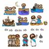 Story Time Felts Jesus & Miraculous Catch Fishers of Men Felt Figures for Bible Flannel Board Stories Miracles (Regular) view 1