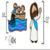 Story Time Felts Jesus & Miraculous Catch Fishers of Men Felt Figures for Bible Flannel Board Stories Miracles (Regular) view 2