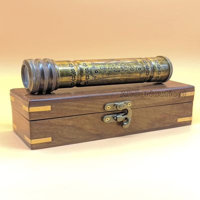 ROCKHOPPER Handmade Vintage Brass Kaleidoscope Prism Toy Gift for Kids, Birthday Gift