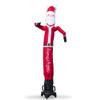 Christmas Santa Claus 8 Foot Tall Inflatable Tube Man Air Powered Waving Puppet, Air Blower Motor Included with 6ft Solid Colored Dancer by Feather Flag Nation view 1