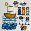 Jesus Calms The Storm Felt Figures for Bible Flannel Board Stories Miracles New Testament (Medium) view 2