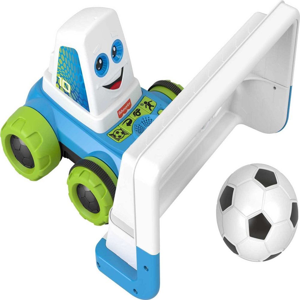 Fisher-Price Electronic Soccer Game Goaldozer Toy Motorized Net with Lights & Sounds for Preschool Sports Play Ages 3+ Years
