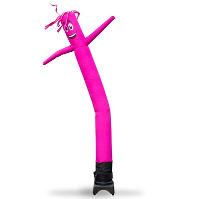 Magenta Hot Pink 8 Foot Tall Inflatable Tube Man Air Powered Waving Puppet, Air Blower Motor Included with 6ft Solid Colored Dancer by Feather Flag Nation