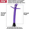 Christmas Holiday Snowman 8 Foot Tall Inflatable Tube Man Air Powered Waving Puppet, Air Blower Motor Included with 6ft Solid Colored Dancer by Feather Flag Nation view 2