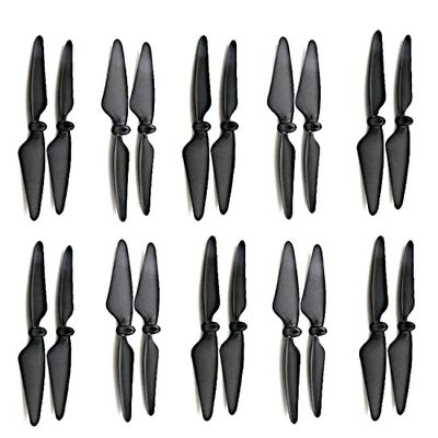 ABZEKH Drone Accessories 10 pcs for CW + 10pcs for CCW Propeller Propellers for HUBSAN H501S X4 for H501C for MJX B3 for RC Quadcopter Spare Part (Color : Black)