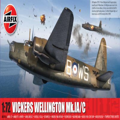 Airfix Model Airplane Kit Gift Set - A08019A Vickers Wellington Mk.IA/C, Plastic Plane Model Kits for Adults & Kids 14+, Skill Level 3, 1:72 Scale WW2 Military Aircraft Models - Real Aeroplane Models