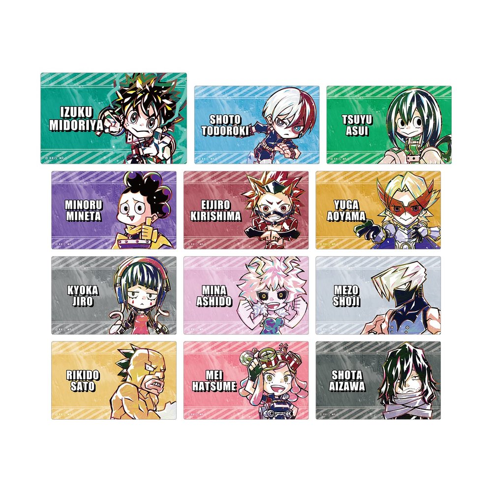 TV Anime My Hero Academia Trading Deformed ANI Art Card Sticker Ver. A Box of 12