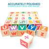 QUOKKA Wooden Blocks for Toddlers 1-3 - 26 ABC Learning Baby Blocks for Kids 3-5 Year Olds | Wooden Puzzles for Toddlers 1-3  3 Toddler Puzzles Ages 2-4 view 4