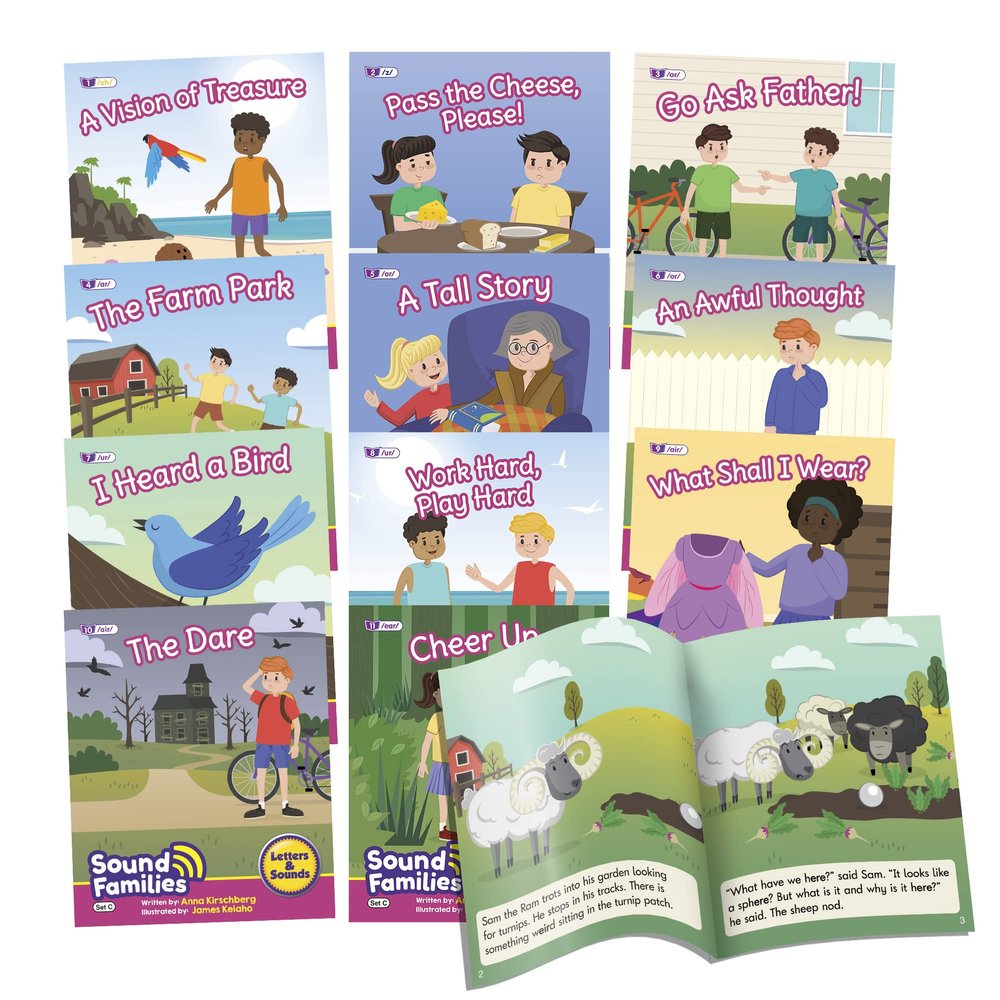 Junior Learning Decodable Readers Sound Families R-Controlled Fiction Phase 5.5, Learn to Read, Easy decodable Texts, with 12 Books, for Ages 5+, Grade K