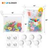 2 x Large Bath Toy Holder, Kids Bath Tub Toy Basket, Corner Mesh Bag, Baby Bathtub Storage Organizer, Bathroom Net Bucket, Toddler Shower Caddy Hanging Bin with 6 Suction Cups, 4 Adhesive Wall Hooks view 3