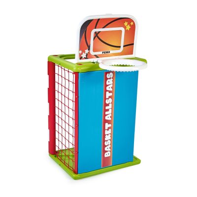 FEBER - 4 in 1 Activity Cube, Activity Cube, Complete Toy, 3 Sports: Football, Basketball and Golf, and A Table, Accessories Included, to Encourage Children's Activity (FEB03000)