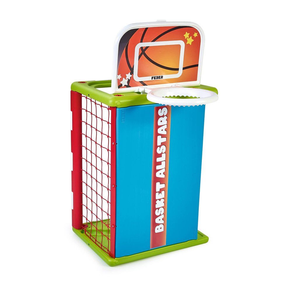 FEBER - 4 in 1 Activity Cube, Activity Cube, Complete Toy, 3 Sports: Football, Basketball and Golf, and A Table, Accessories Included, to Encourage Children's Activity (FEB03000)