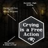 DND Crying is a Free Action Fridge Magnet Token | D&D Tabletop Games Token (DND Magnet) view 3