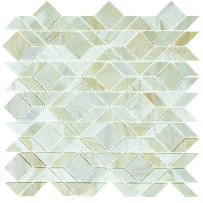 Daltile Pietra Divina Marble Natural Stone Framework Mosaic in Honed Namaste