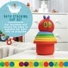 Kids Preferred World of Eric Carle The Very Hungry Caterpillar Bath Time Stacking Cup Set with Caterpillar Head Squirty Perfect for Water Play Ages 18 Months and Up view 2