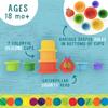 Kids Preferred World of Eric Carle The Very Hungry Caterpillar Bath Time Stacking Cup Set with Caterpillar Head Squirty Perfect for Water Play Ages 18 Months and Up view 3