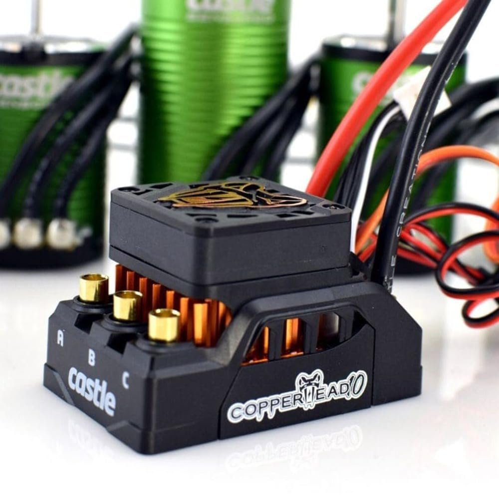 Castle Creations Copperhead 10 Sensored ESC & 1415-2400Kv Motor Combo 5mm Shaft CSE010016616 Electric Motors & Accessories
