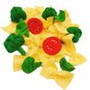 Pasta with broccoli, farfalle, bow tie pasta, felt play food for kids kitchen, pretend play for kids (beige, set 2 (farfalle, broccoli, tomatoes, basil)) view 1