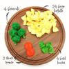 Pasta with broccoli, farfalle, bow tie pasta, felt play food for kids kitchen, pretend play for kids (beige, set 2 (farfalle, broccoli, tomatoes, basil)) view 2