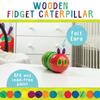 Kids Preferred World of Eric Carle The Very Hungry Caterpillar Newborn Wooden Fidget Toy, Baby Sensory Caterpillar Shaker Rattle for Infants, Babies, and Toddlers view 2