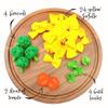 Pasta with broccoli, farfalle, bow tie pasta, felt play food for kids kitchen, pretend play for kids (yellow, set 2 (farfalle, broccoli, tomatoes, basil)) view 2