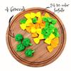 Pasta with broccoli, farfalle, bow tie pasta, felt play food for kids kitchen, pretend play for kids (tri-colors, set 4 (farfalle, broccoli)) view 2
