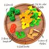 Pasta with broccoli, farfalle, bow tie pasta, felt play food for kids kitchen, pretend play for kids (tri-colors, set 1 (farfalle, broccoli, chicken, tomatoes, basil)) view 2