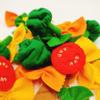 Pasta with broccoli, farfalle, bow tie pasta, felt play food for kids kitchen, pretend play for kids (tri-colors, set 1 (farfalle, broccoli, chicken, tomatoes, basil)) view 3