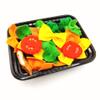 Pasta with broccoli, farfalle, bow tie pasta, felt play food for kids kitchen, pretend play for kids (tri-colors, set 1 (farfalle, broccoli, chicken, tomatoes, basil)) view 4