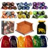 DND Dice Set 42 Pcs Polyhedral Dungeons and Dragons Rolling Dice for D&D RPG MTG Table Games Dice Bulk with Colorful Drawstring Bags and Dice Tray (Double-Color) view 1