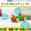 Kids Preferred World of Eric Carle The Very Hungry Caterpillar Wooden Pull Toy Classic Pull Toy Shaped Like The Very Hungry Caterpillar for Toddlers and Kids view 2