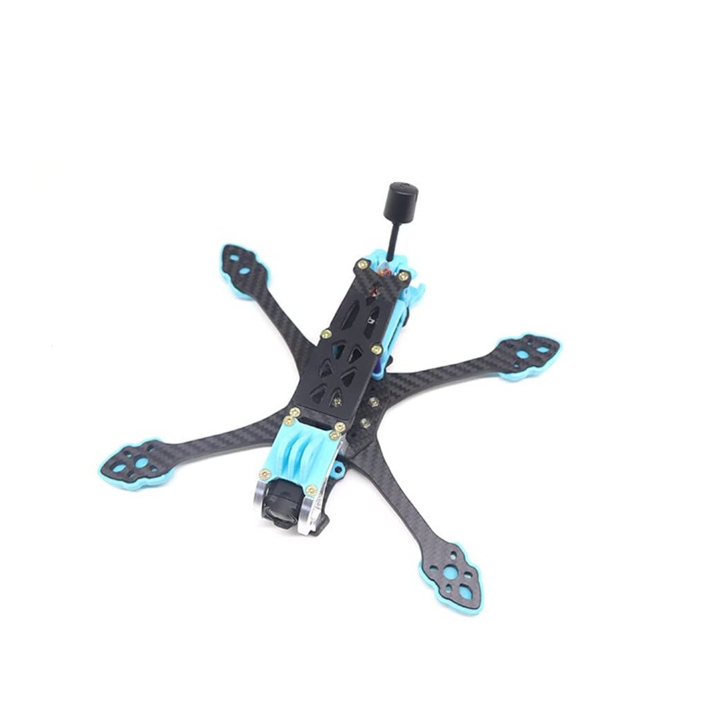 QWinOut MAK5 O3 Rack 3K Carbon Fiber Frame Kit for RC Quadcopter (Blue)