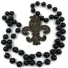 Fleur de Lis Filigree Mardi Gras Bead Necklace Spring Break Cajun Carnival New Orleans view 1