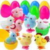 Tuzuaol 8 Pack Prefilled Easter Eggs with Colorful Wind-Up Jumping Bunnies and Chicks Toys for Novelty Easter Basket Stuffers, Filled Easter Egg for Easter Hunt Party Favors Supplies view 1