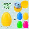 Tuzuaol 8 Pack Prefilled Easter Eggs with Colorful Wind-Up Jumping Bunnies and Chicks Toys for Novelty Easter Basket Stuffers, Filled Easter Egg for Easter Hunt Party Favors Supplies view 3