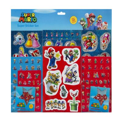 Undercover 6600000034 - Super Mario Mega Set Stickers - 500 Super Mario Stickers by Undercover, The Set consists of Stickers of all Your Favorite Carateers