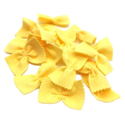 MiniWorldFood Pasta Felt Play Food, farfalle Soft, Bow tie, Pretend Play Kids Cafe, Toys for Kids Kitchen, Fake realictic Food (Beige, 16 farfalle in a Zip Bag)