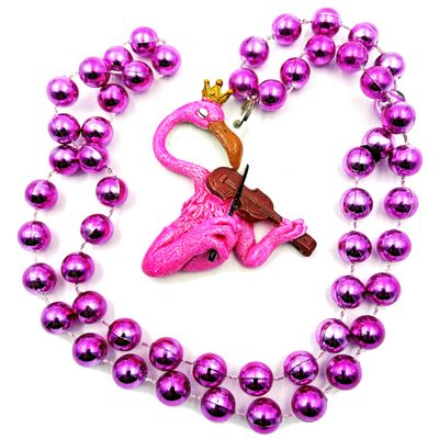 Mardi Gras Party Pink Flamingo New Orleans Luaua Gasparilla Fiddle