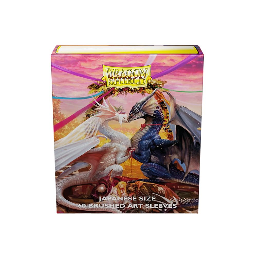 Dragon Shield Limited Edition Brushed Art Japanese: Valentine Dragon 60 CT Japanese Size Card Sleeves - Yu-Gi-Oh! Card Sleeves Smooth & Tough - Compatible with Yu-Gi-Oh!