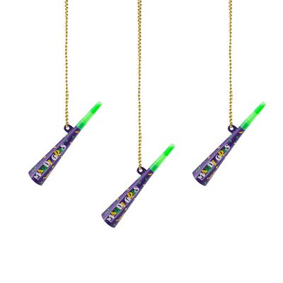 Mardi Gras Party Horn Necklaces, 12 Piece