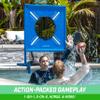 GoSports Splash Pass PRO Pool Football Game - Includes 4 Footballs, 4 Baseballs, and Ball Pump view 4