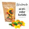 MiniWorldFood Pasta Felt Play Food, farfalle Soft, Bow tie, Pretend Play Kids Cafe, Toys for Kids Kitchen, Fake realictic Food (tri-Color, 16 farfalle in a Zip Bag) view 2