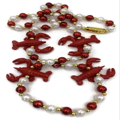 Crawfish Lobster Boil Cook Bead Necklace New Orleans Mardi Gras Cajun Carnival